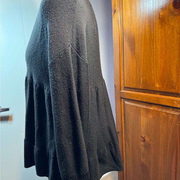 Nine West Black V-Neck Button-Front Sweater Cardigan Sz. Large - Picture 7 of 9